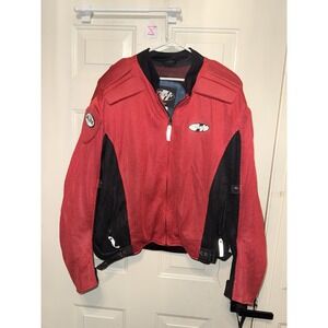 Joe Rocket Ballistic  Armored Motorcycle Jacket Black and Red Size  XXL (WTF63)